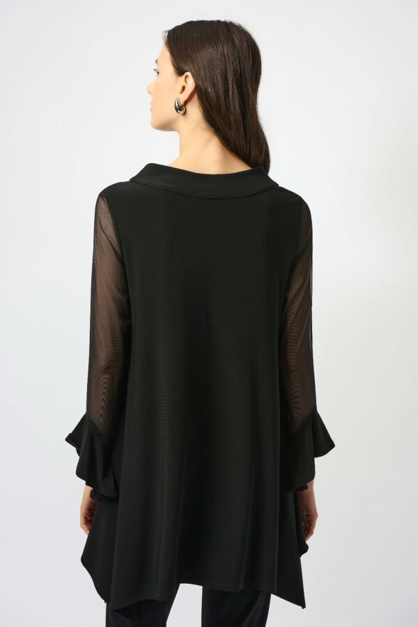 Joseph Ribkoff Tunic Silky Knit Mesh Handkerchief Model 253057 Zwart - Afbeelding 4