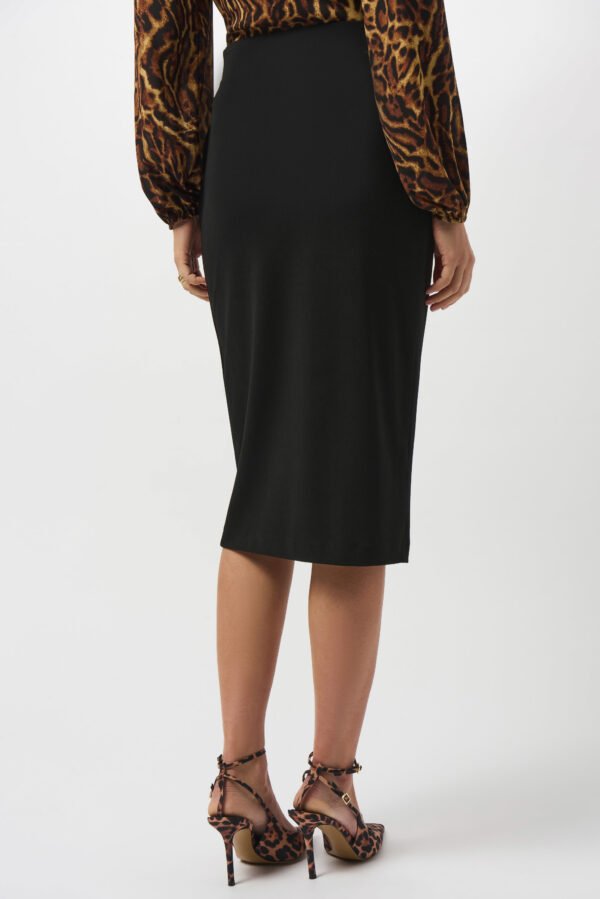 Joseph Ribkoff Moss Crepe Koker Rok Model 253134 Zwart - Afbeelding 5