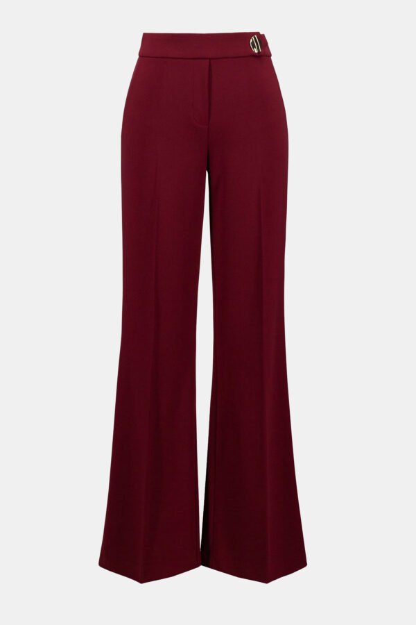 Joseph Ribkoff Scuba Crepe Wide-Leg Pants 253073 Merlot - Afbeelding 6