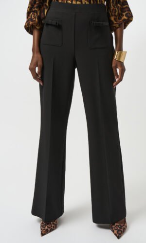 Joseph Ribkoff Lux Twill Flared Pull-On Pants 253162 Zwart