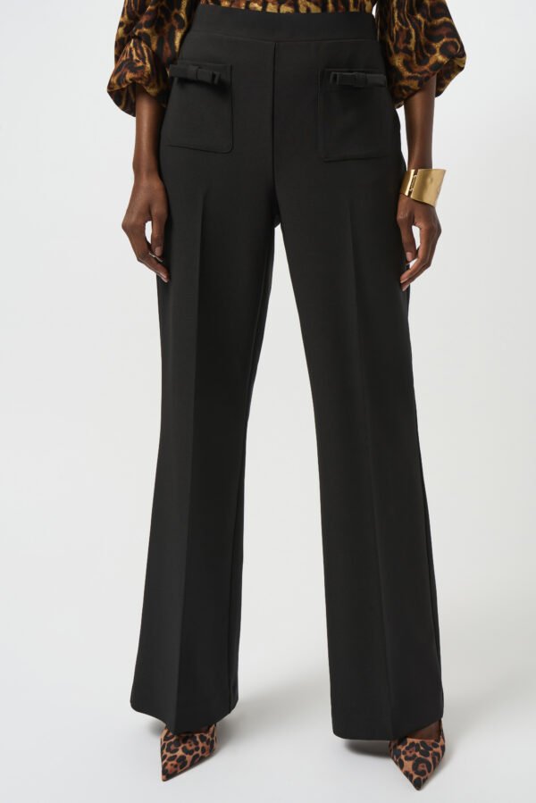 Joseph Ribkoff Lux Twill Flared Pull-On Pants 253162 Zwart