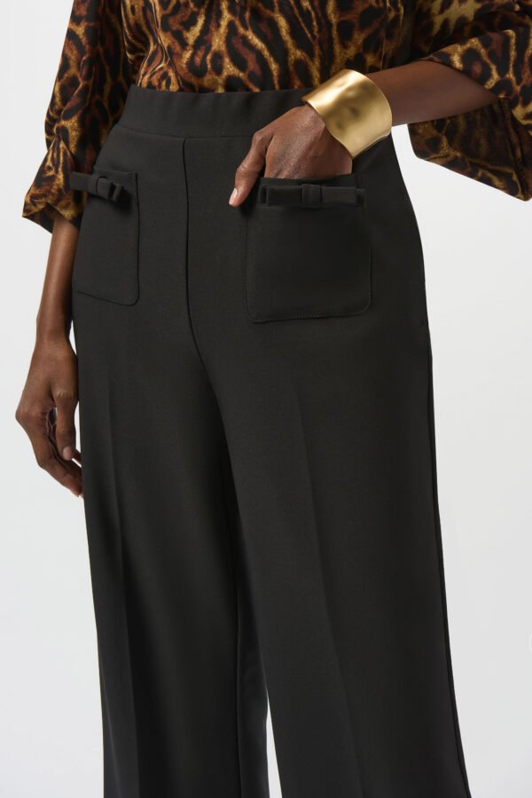 Joseph Ribkoff Lux Twill Flared Pull-On Pants 253162 Zwart - Afbeelding 3