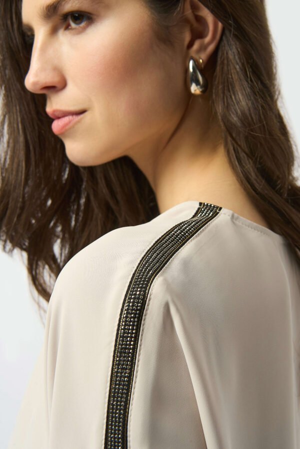 Joseph Ribkoff Recycled Soft Twill Boxy Top 253214 Moonstone - Afbeelding 5