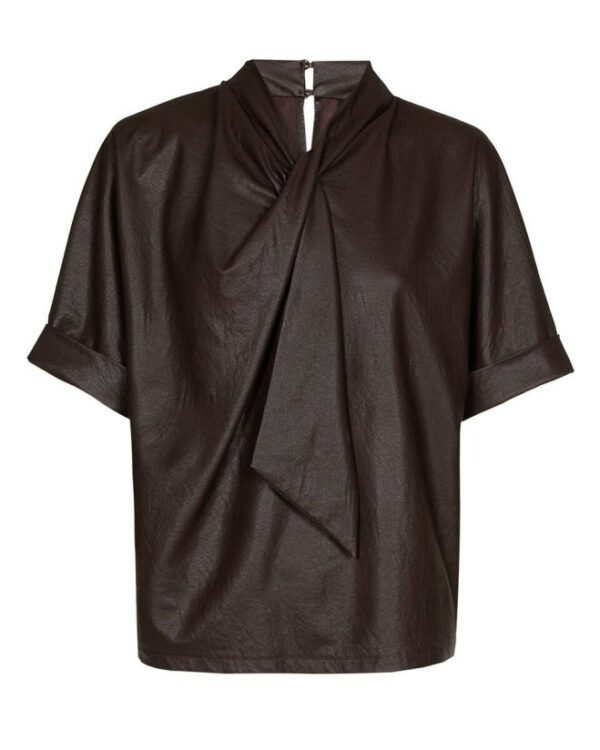 Caroline Biss Top Korte Mouw 4664 Coffee - Afbeelding 2