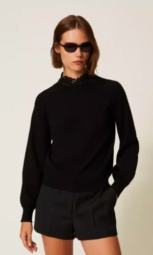 Twinset Coltrui Kant 252TP3391 Zwart