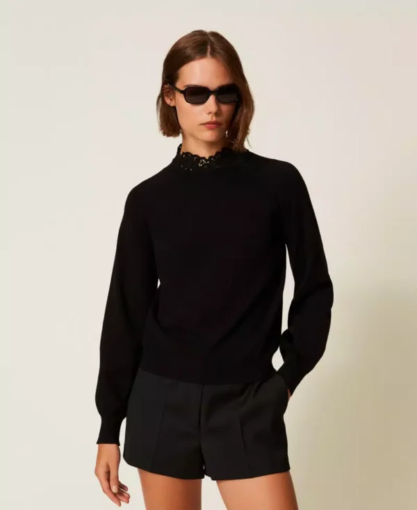 Twinset Coltrui Kant 252TP3391 Zwart