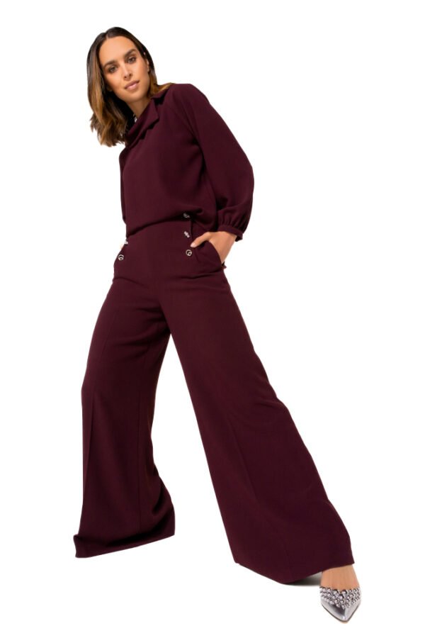 Caroline Biss Broek Sierknopen 4573 Plum - Afbeelding 2