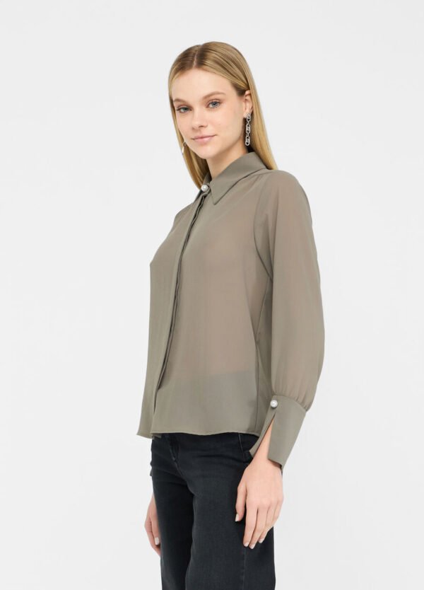 Liu Jo Blouse Kralen CF5302-TS869 Taupe - Afbeelding 4