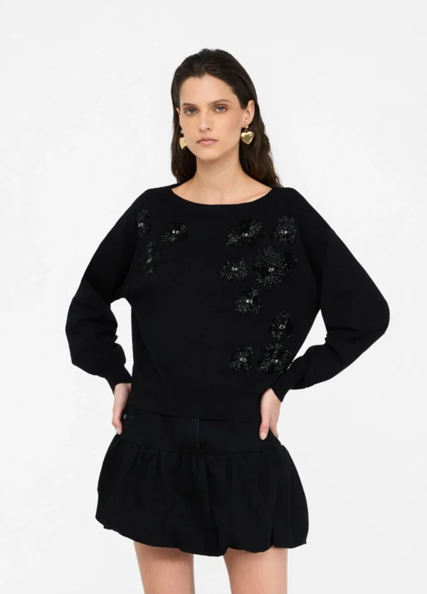 Liu Jo Trui met Strass Steentjes CF5271-MA96E Zwart - Afbeelding 2