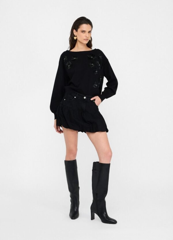 Liu Jo Trui met Strass Steentjes CF5271-MA96E Zwart - Afbeelding 3
