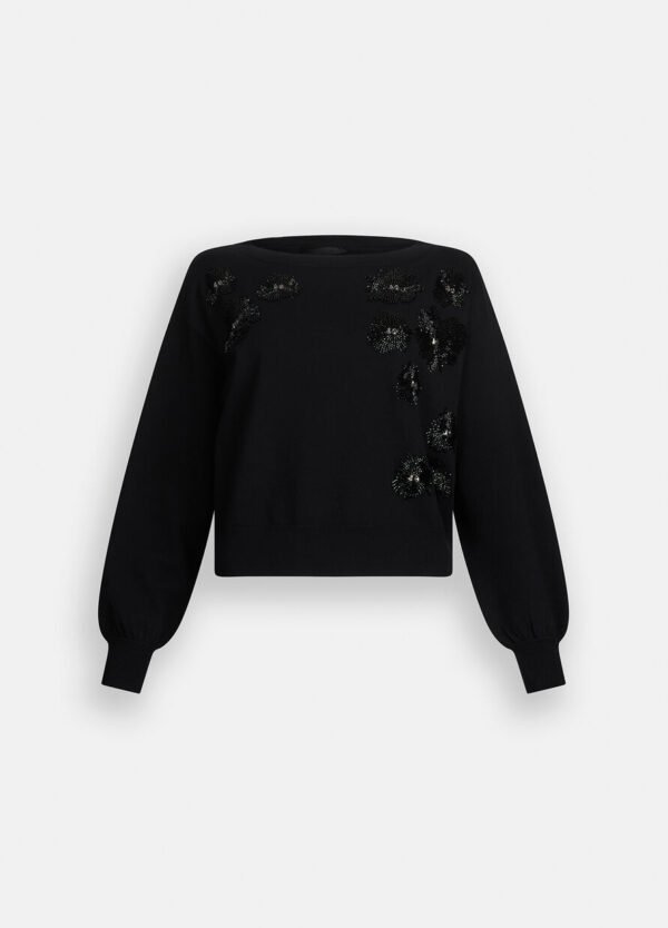 Liu Jo Trui met Strass Steentjes CF5271-MA96E Zwart - Afbeelding 8