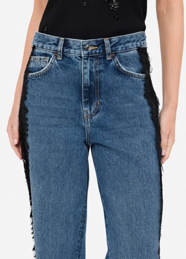 Liu Jo Straight-Leg Jeans Kant UF5216-D0290 Blue Denim - Afbeelding 4
