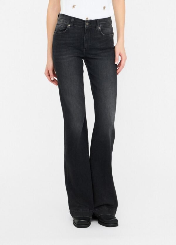 Liu Jo Flared Jeans UF5061-DS615 Black Denim