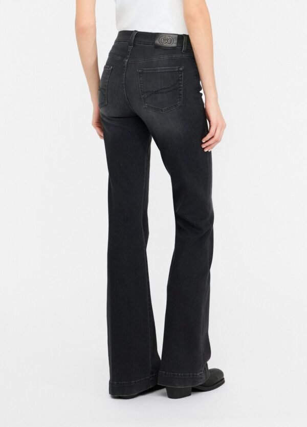 Liu Jo Flared Jeans UF5061-DS615 Black Denim - Afbeelding 7