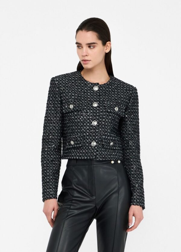 Liu Jo Bouclé Jacket UF5142-D0267 Zwart