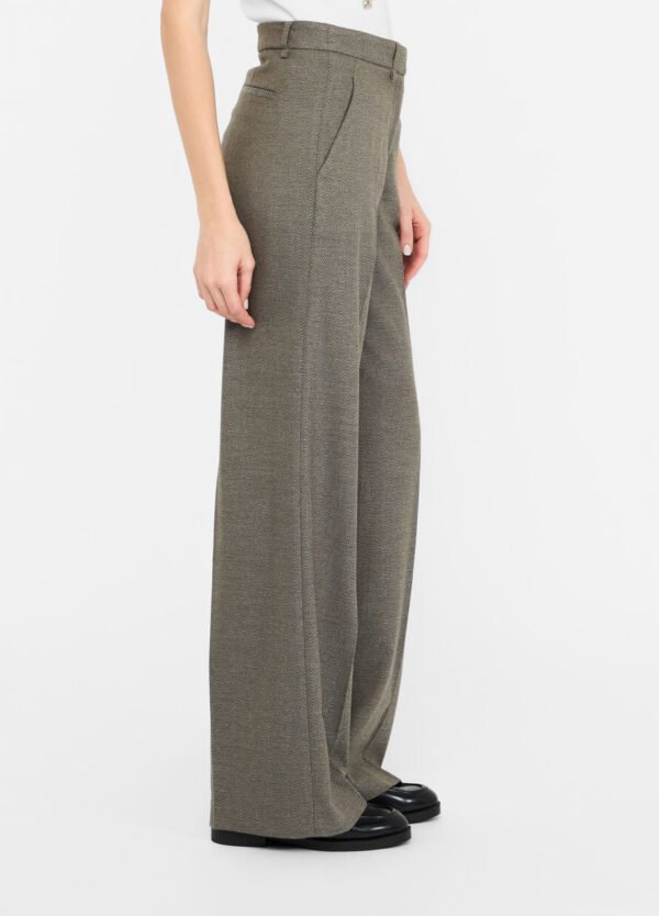 Liu Jo Rechte Broek Plooinaad CF5372-T054A Donker Beige - Afbeelding 5