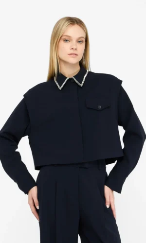 Liu Jo Blouse Strass CF5340-T054A  Blauw