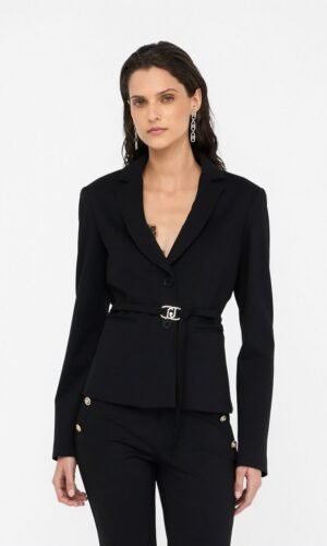 Liu Jo Blazer Logo-riem MF5140-J9189 Zwart