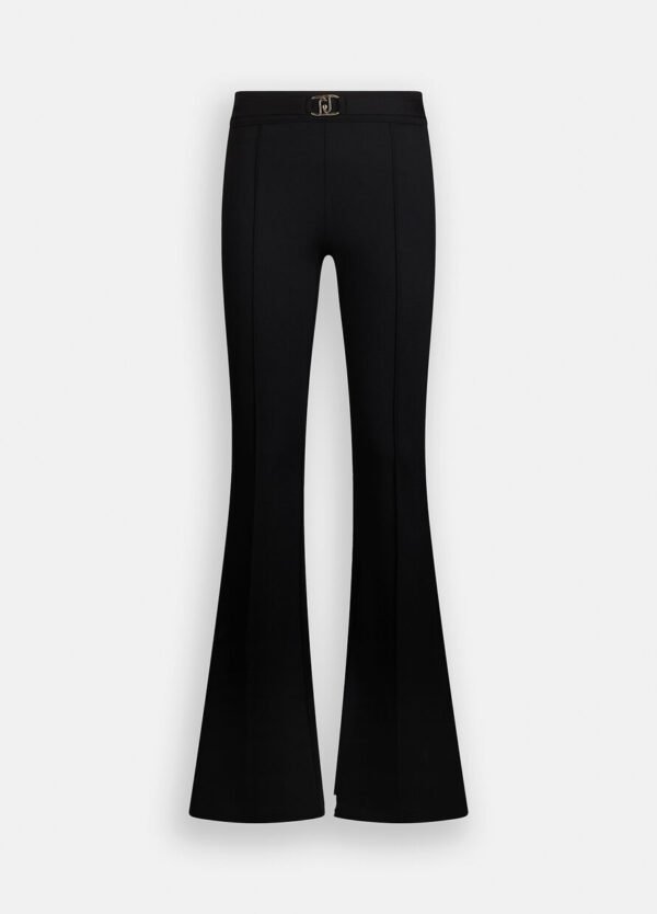 Liu Jo Flared Broek Logo-Riem MF5143-J9189 Zwart - Afbeelding 8