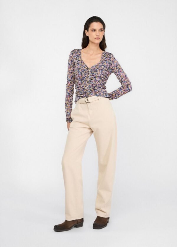 Liu Jo High-Rise Broek MF5298-T115A Licht Beige - Afbeelding 2