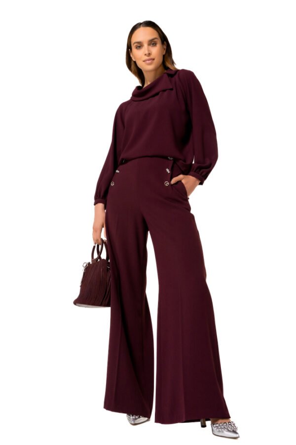 Caroline Biss Broek Sierknopen 4573 Plum