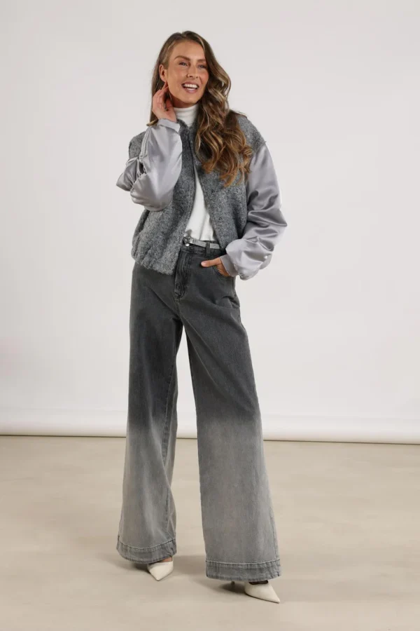 Nukus Baltimore Jacket Satin NKF13057 Licht Grijs - Afbeelding 2