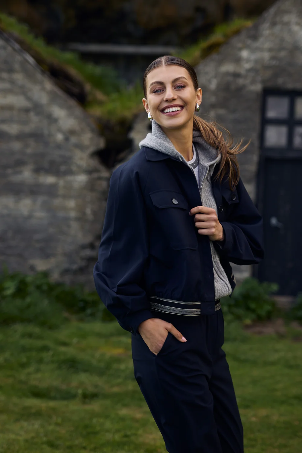 Nukus Olivia Jacket NKF13022 Navy