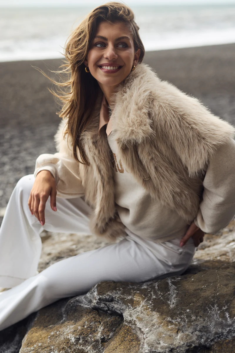 Nukus Gilet Loua NKF08002 Zand