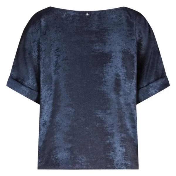 Nukus Top Irene NKF01024 Shiny Navy - Afbeelding 2