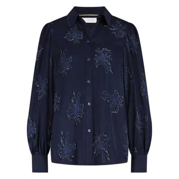 Nukus Preston Blouse NKF02069 Embroidery Navy - Afbeelding 6
