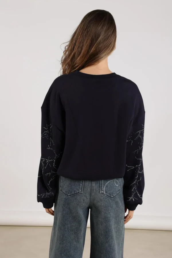 Nukus Suzanne Trui Strass NKF03000 Navy - Afbeelding 5