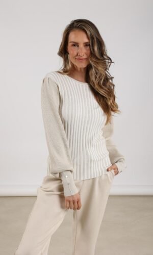 Nukus Trui Mulberry Lurex NKF03024 Off White