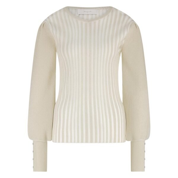 Nukus Trui Mulberry Lurex NKF03024 Off White - Afbeelding 7