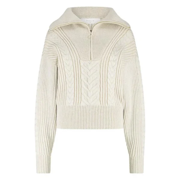 Nukus Clair Trui Zipper NKF03025 Sand - Afbeelding 6