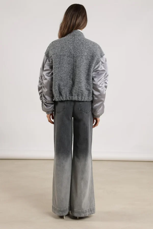 Nukus Baltimore Jacket Satin NKF13057 Licht Grijs - Afbeelding 5