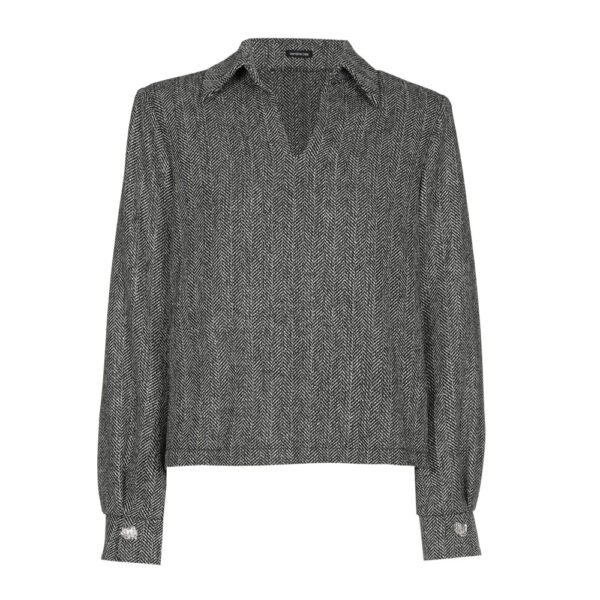 Caroline Biss Korte Rechte Top Soepele Tweed 4621 Multi Color - Afbeelding 6