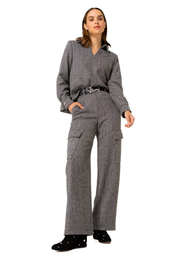 Caroline Biss Cargobroek Soepele Tweed 4521 Multi Color