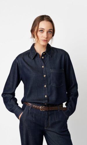Toni Denim Shirt Clyde 12-48 1440-10 Dark Blue
