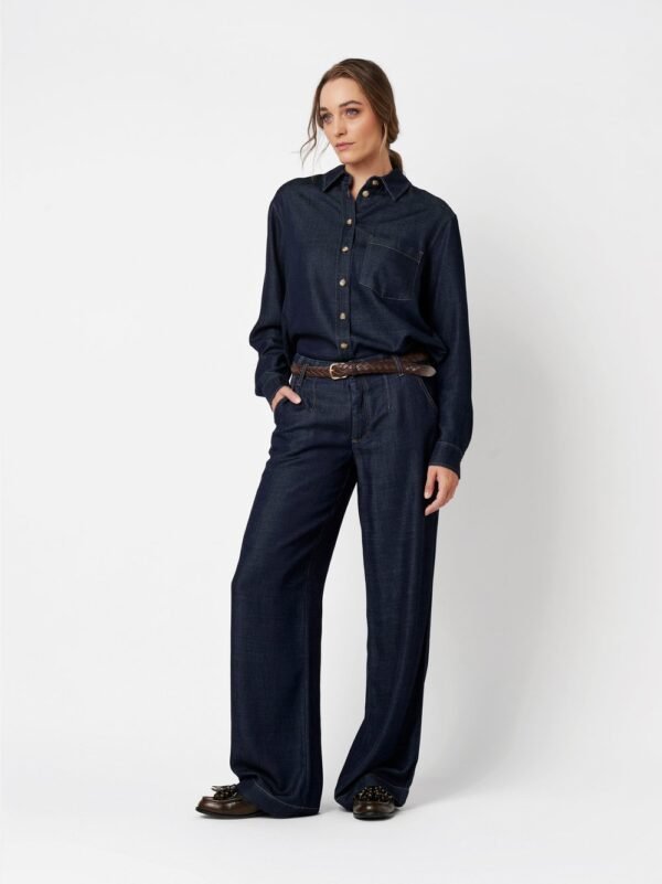 Toni Denim Shirt Clyde 12-48 1440-10 Dark Blue - Afbeelding 2