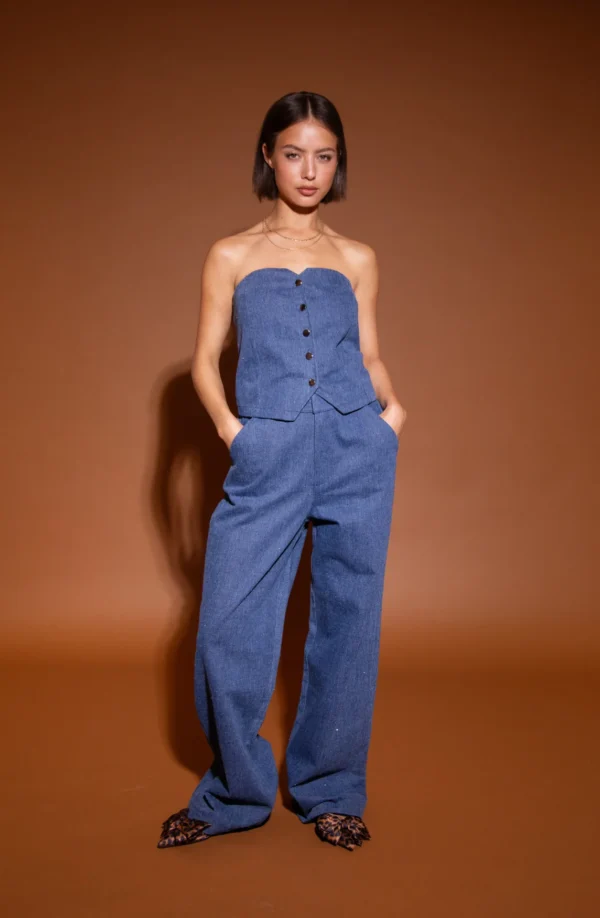 Studio Amaya Broek Mies Blauw - Afbeelding 2