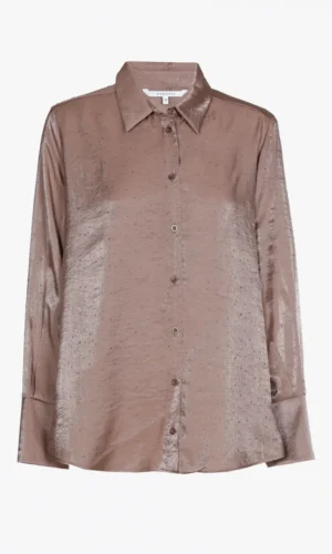 Xandres Hemdblouse Fijne Studs 62013 Haycee Deep Taupe