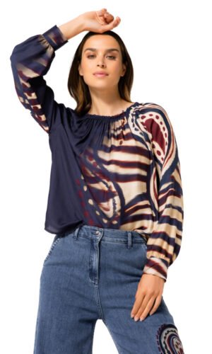 Caroline Biss Luchtige Tuniek Blouse 4635 Multi Color