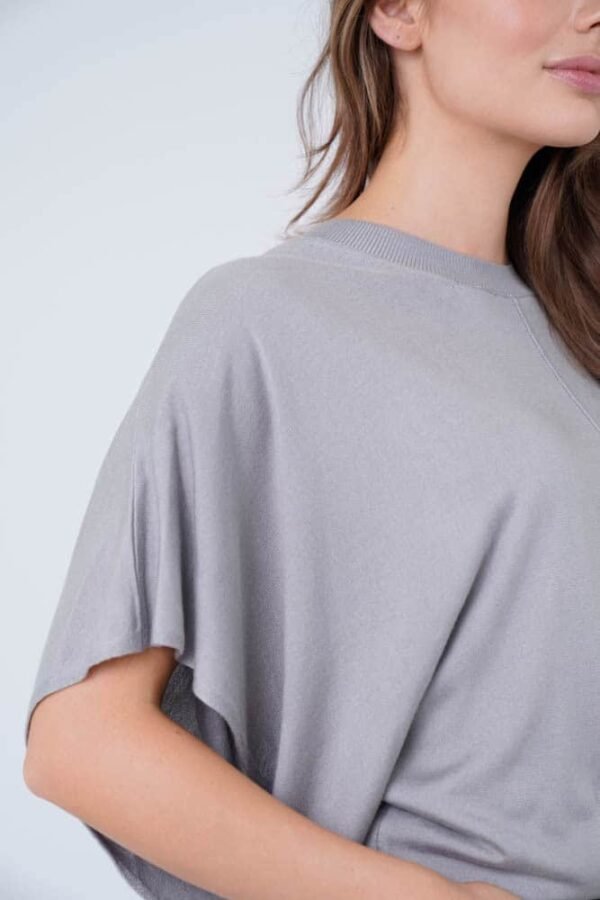 Est’Seven Knitted Top Suzette Lichtgrijs - Afbeelding 2