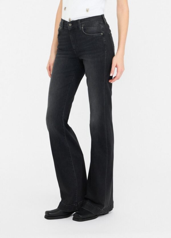 Liu Jo Flared Jeans UF5061-DS615 Denim Black - Afbeelding 6