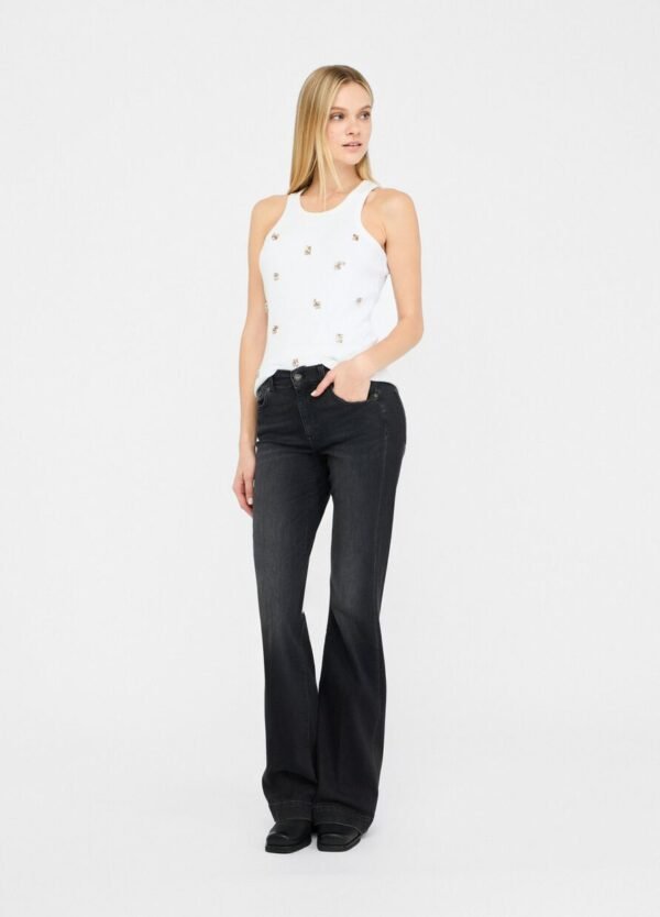 Liu Jo Flared Jeans UF5061-DS615 Denim Black - Afbeelding 2