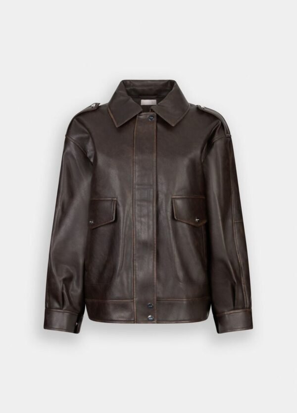 Liu Jo Coated Fabric Jacket MF5097-E1051 Bruin - Afbeelding 8