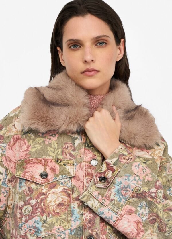 Liu Jo Faux Fur Jacket Kraag  MF5331-T160A  Multi Color - Afbeelding 3
