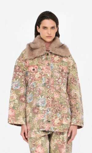 Liu Jo Faux Fur Jacket Kraag MF5331-T160A Multi Color