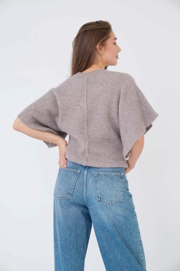 Est’Seven Zachte Trui Suzette Nolita Taupe - Afbeelding 3
