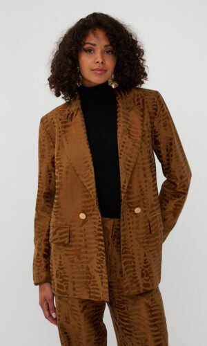 Esqualo Blazer F25.04505 Olive Animal Print